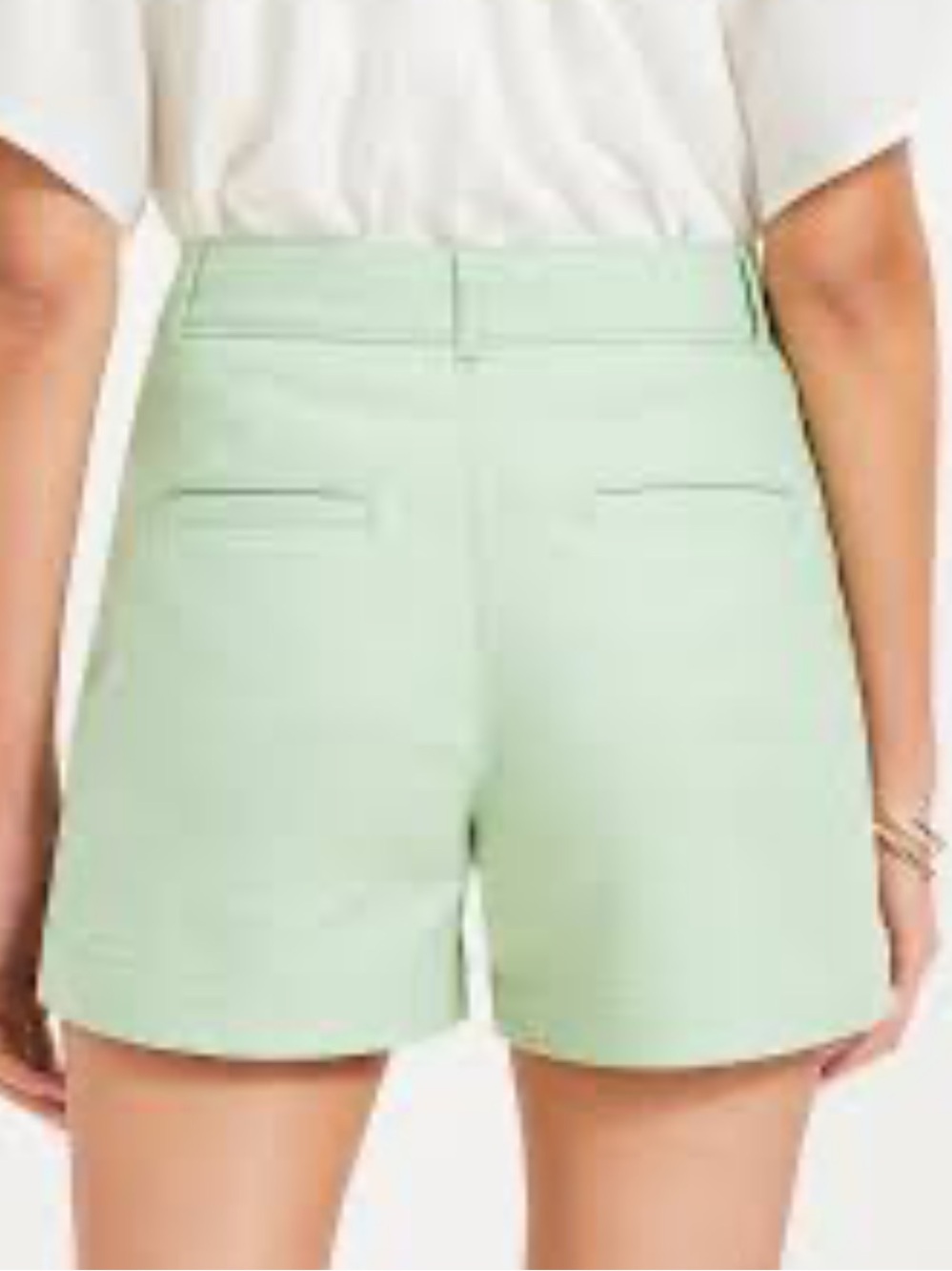 Ann Taylor LOFT 6" CHINO Khaki SHORTS Flat Front Mid-Rise Cotton 10 v23